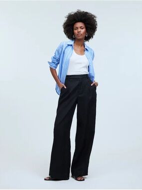 Madewell High rise linen trousers